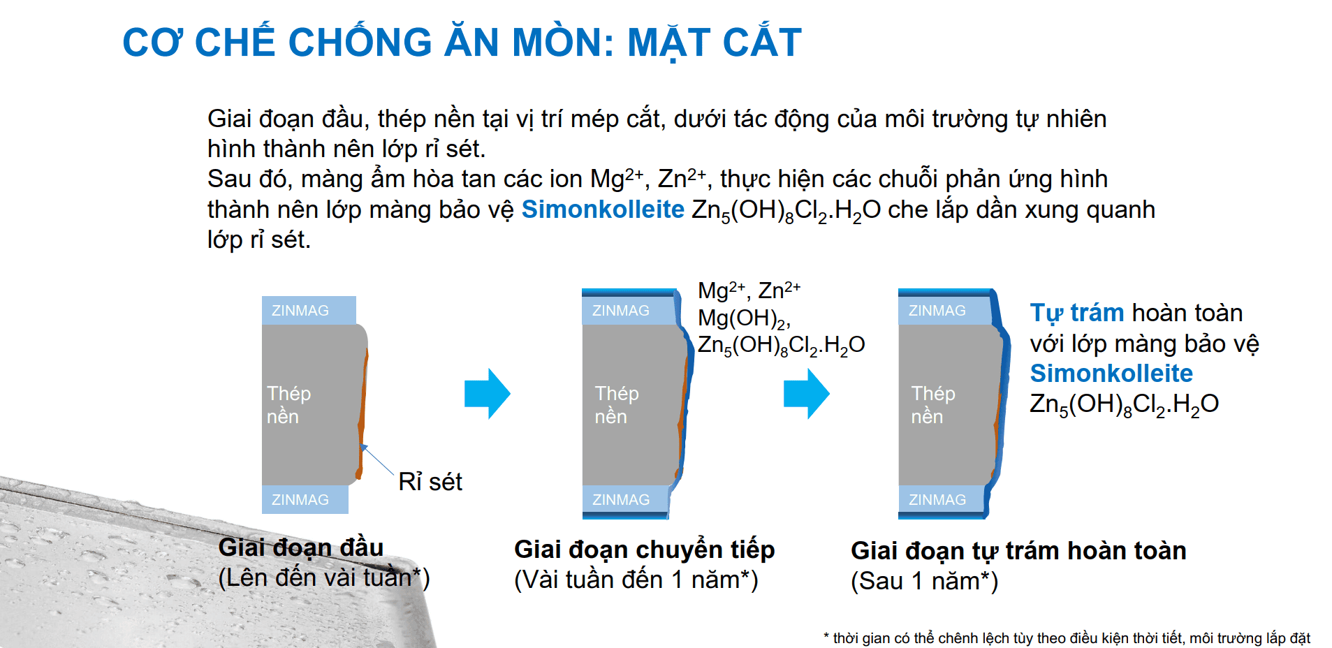 Tôn Magie Là Cách Chống Ăn Mòn Hiệu Quả Cho Công Trình Xây Dựng, Nhà Máy Sản Xuất - 6 Lợi Ích 13 Cơ chế chông ặn mòn mặt cắt của Tôn ZINMAG®
