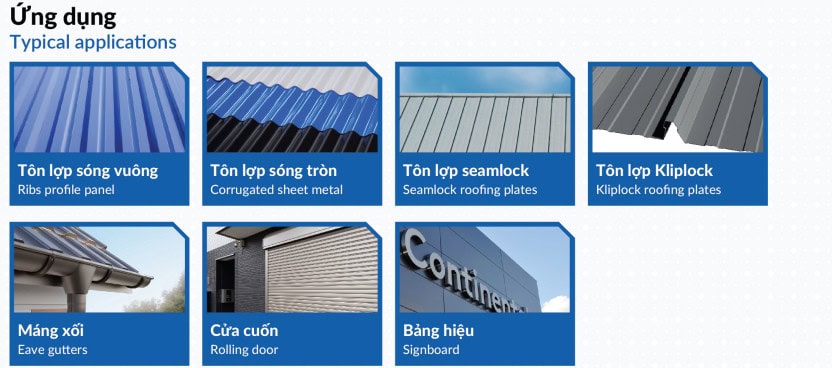 Tôn Zinmag® Color – Tôn Mạ Hợp Kim Magie Phủ Màu, Cấu Trúc 5 Lớp Phức Hợp Bảo Vệ Của Tôn Zinmag® 22 Ứng dụng Tôn Zinmag®