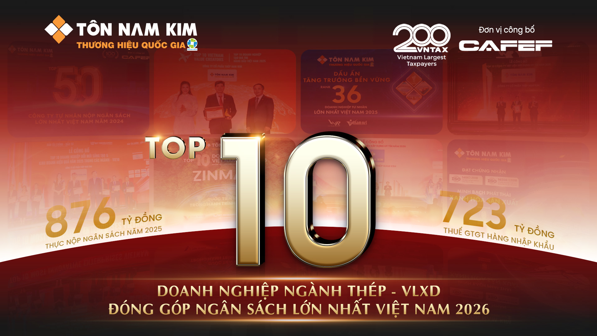 TÔN NAM KIM - TOP 10 DOANH NGHIỆP NỘP NGÂN SÁCH LỚN NHẤT VIỆT NAM NĂM 2025 NGÀNH THÉP - VLXD 1 TOP 10 DOANH NGHIEP DONG NGAN SACH LON 2 1